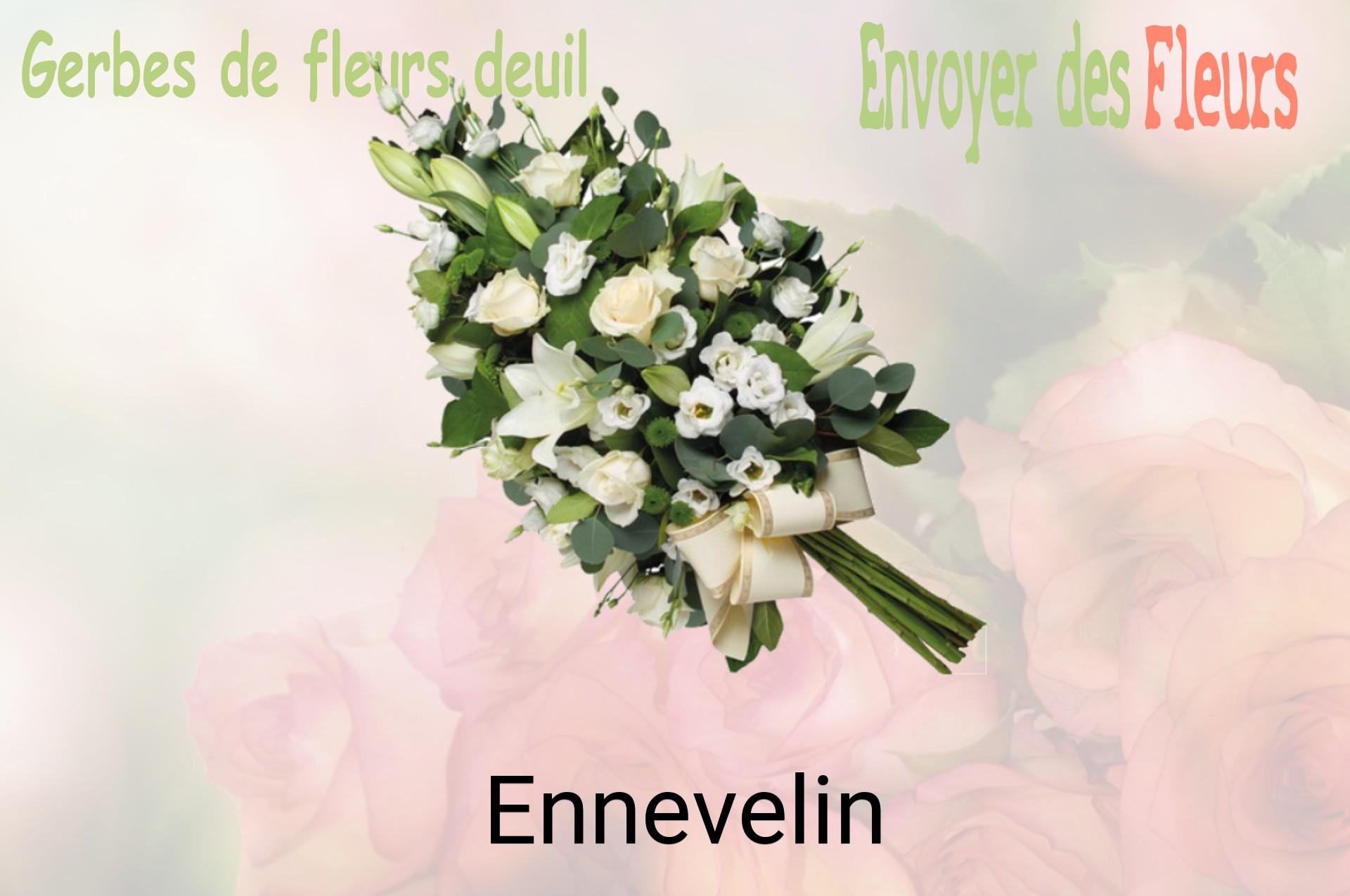 Gerbe de fleurs de deuil livrée à Ennevelin